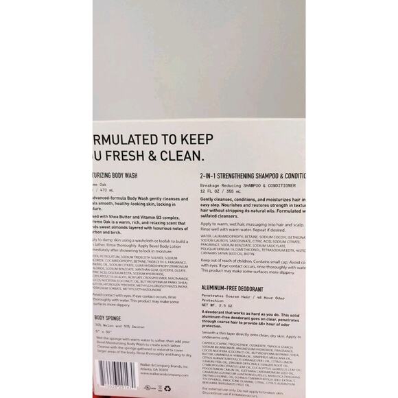 Bevel 4 Pc On The Go Bath Set Grooming Body Wash Shampoo Deodorant Sponge NEW - Picture 4 of 4